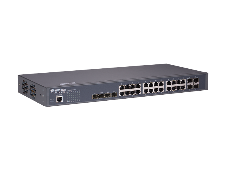 BDCOM S2928 - Switch 10G Manageable L2+ with 20 gigabit ports RJ45, 4 SFP combo and 4 SFP+ 10GE 