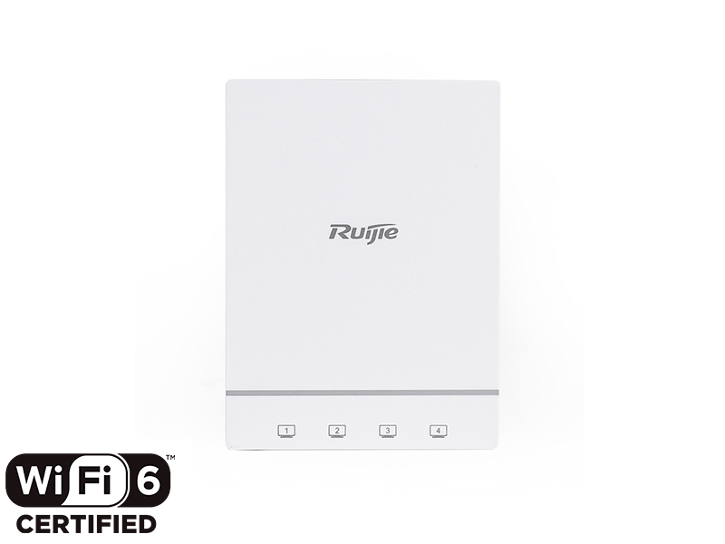 Ruijie RG-AP180 - AX1800 WiFi6 Indoor wallmount Access Point. Cloud control
