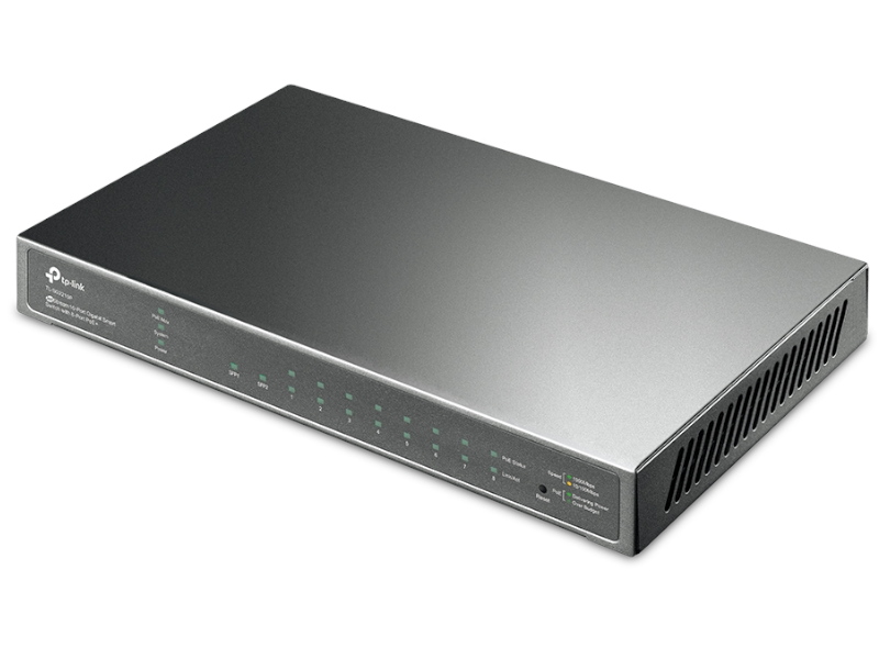 TP-Link TL-SG2210P - JetStream™ Conmutador Gigabit Smart PoE+ de 8 puertos con 2 ranuras SFP