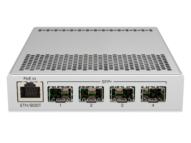 Mikrotik CRS305-1G-4S+IN -  Cloud Router Switch interior 1 puerto Gigabit ethernet 4 slots SFP+ 10G RouterOS L5