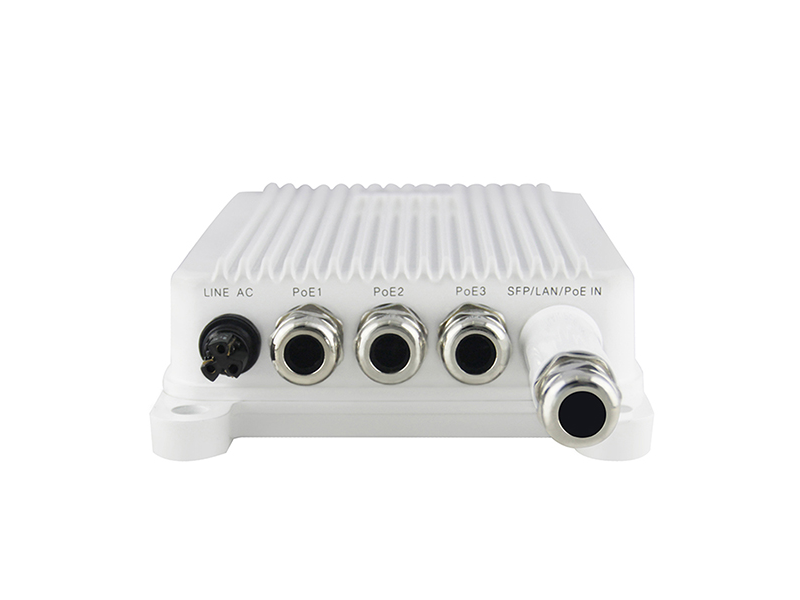 Procet PoE PT-POS401GRF-OT- Switch exterior de 3 puertos gigabit ethernet PoE 802.3af/at 1 slot SFP, protección contra descargas eléctricas, alimentación AC