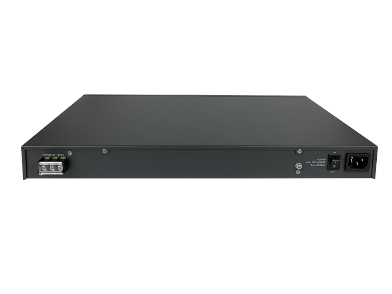 BDCOM S2900-24S8C4X-2AC - Ethernet optical switch with 24 GE ports and 4 10GE ports (1 console port, 16 GE SFP ports, 8 GE TX/SFP combo ports, 4 GE/10GE SFP+ ports, dual AC220V power supply, the cooling fan, 1U, standard 19-inch rack-mounted installation)