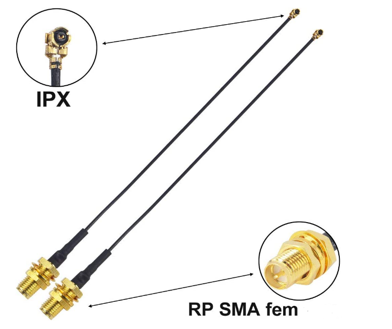 Landatel PMS-HH30 - Pigtail MMCX-RP-SMA Hembra 30 cm conector recto (unidad)