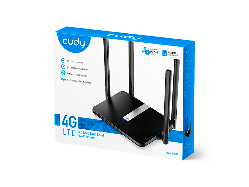 CUDY LT500_EU - AC1200 Wi-Fi Mesh 4G LTE Router