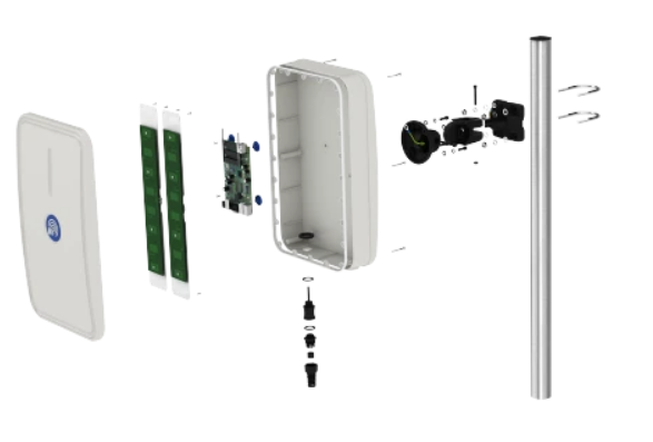 WiBOX SA 5-90-17V Antena Sectorial 17 dBi 5 GHz. 90 grados, Polarización Vertical,  conector SMA. WiBox Extra Large