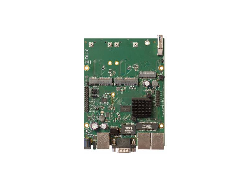 MikroTik RouterBOARD RBM33G - Board with 3 gigabit ethernet port 3 miniPCI-e slots 2 SIM RouterOS L4