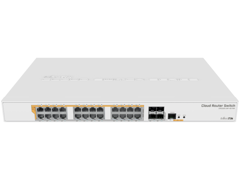 Mikrotik CRS328-24P-4S+RM - Cloud Router Switch rack 24 RJ45 gigabit PoE+ 500w, 4 SFP+ 10 GB, RouterOS L5