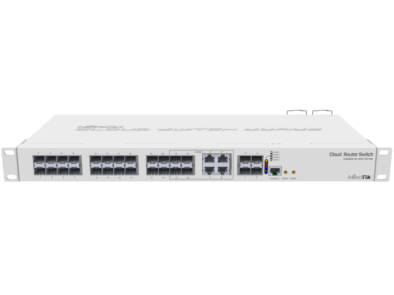Mikrotik CRS328-4C-20S-20S-4S+RM - Cloud Router Switch rack 4 gigabit Combo ports, 20 SFP, 4 SFP+ 10G RouterOS L5