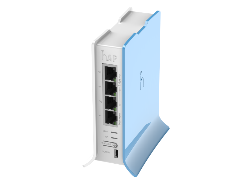 Mikrotik RB941-2nD-TC - Router hAP lite Tower con 4 puertos fast ethernet y WiFi 802.11N 2x2 300 Mbps RouterOS L4