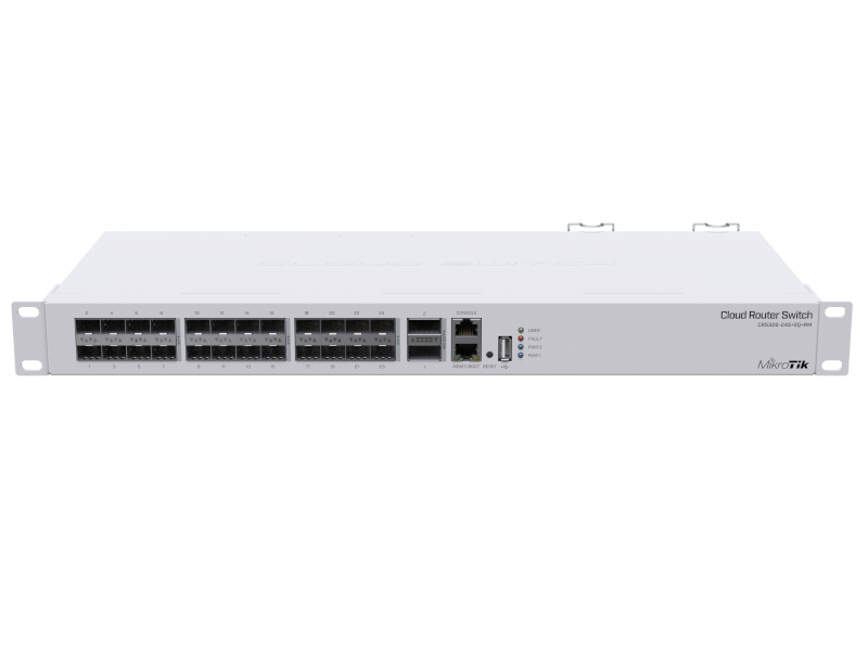 Mikrotik CRS326-24S+2Q+RM - Cloud Router Switch rack 24 slots SFP+ 10G QSFP+ 40G RouterOS L5