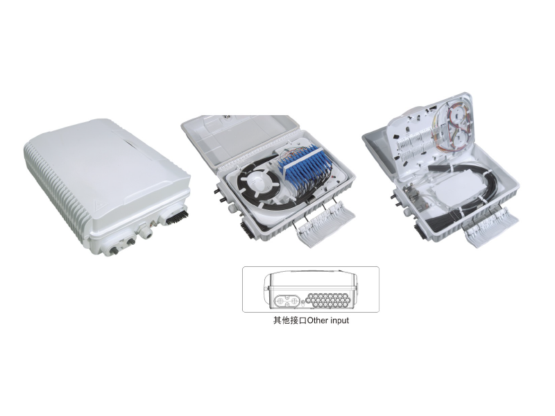 GFS-24E-AN - Fiber Optic Distribution Box, maximum capacity 24 Splitters, 24 Splices, Mast Anchorage