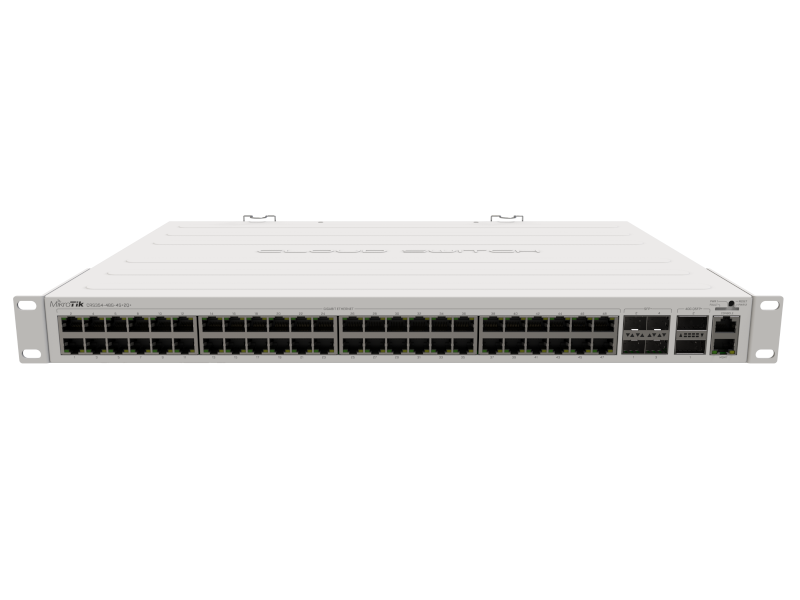 Mikrotik CRS354-48G-4S+2Q+RM -  Cloud Router Switch rack 48 puertos Gigabit ethernet 4 slots SFP+ 10G 2 slots QSFP+ 40G RouterOS L5