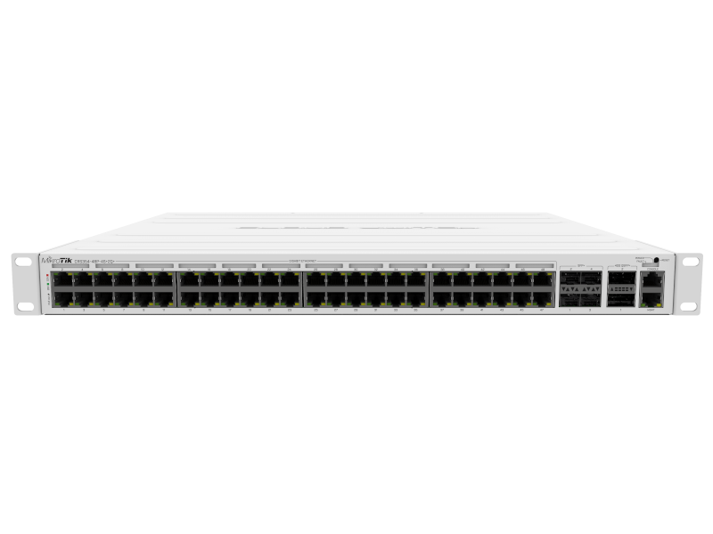 Mikrotik CRS354-48P-4S+2Q+RM-  Cloud Router Switch rack 48 puertos Gigabit PoE+ 750w 4 slots SFP+ 10G 2 slots QSFP+ 40G RouterOS L5