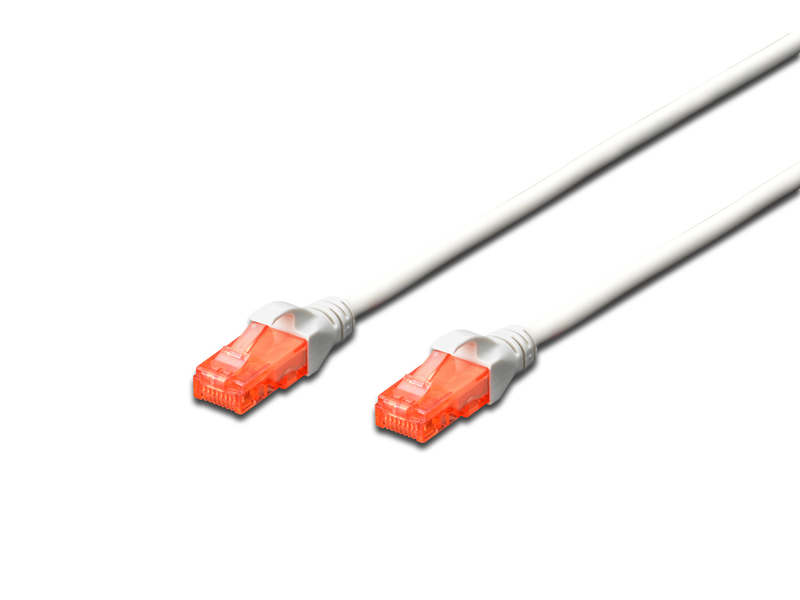 Digitus U-UTP-6WT-25 - Connecting cable CAT 6 U/UTP- LSZH, White, 25 cm
