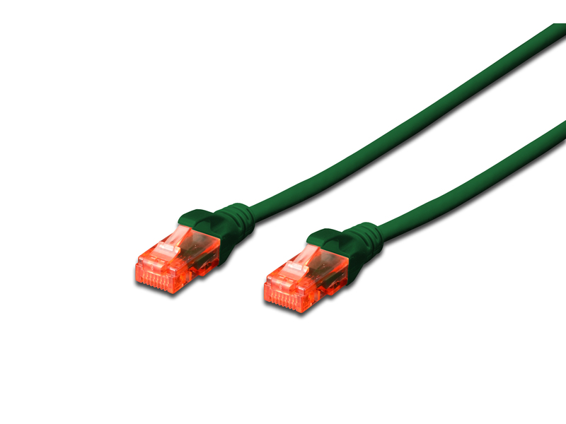 Digitus U-UTP-6GR-25 - Connecting cable CAT 6 U/UTP- LSZH, Green, 25 cm