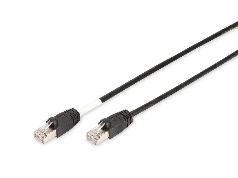 Digitus S-FTP-6BK-1000 - Outdoor patch cable CAT 6 S/FTP, Black, 10 m