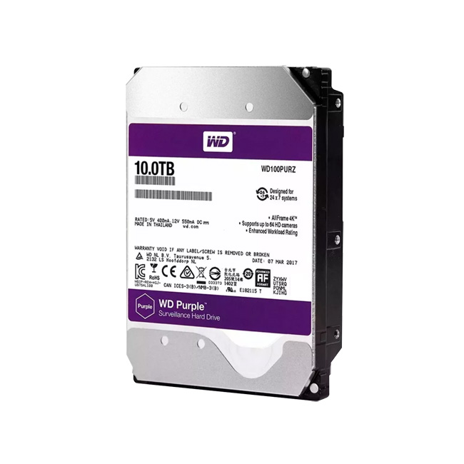 Western Digital WD100PURX - Western Digital® Purple 10 TB Hard Drive especially for VCRs