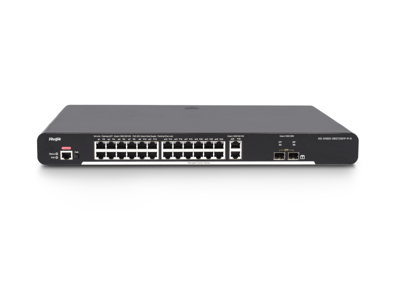 Ruijie XS-S1920-24T2GT2SFP-P-E - L2 Manageable PoE+ Switch,PoE+ 24 RJ45 Ethernet and 2 SFP - Cloud Included