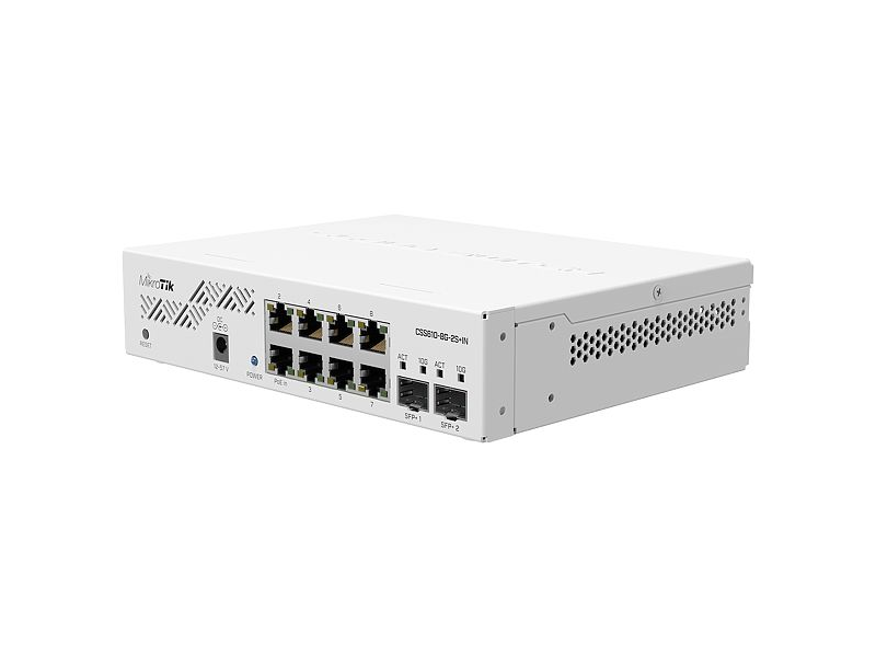 Mikrotik CSS610-8G-2S+IN - Indoor Cloud Smart Switch 8 gigabit ports 2 SFP+ 10G SwOS slots