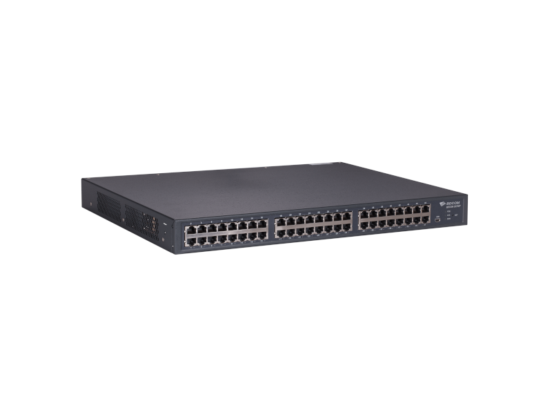 BDCOM S3756P - Switch Router 10G PoE+ 1520W gestionable L3 con 44 puertos gigabit RJ45 PoE+ y 8 SFP+ 10G