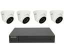 Hikvision HWK-N4142TH-MH - Kit de Videovigilancia IP con 4 cámaras Turret de 2MP  y NVR de 4 canales