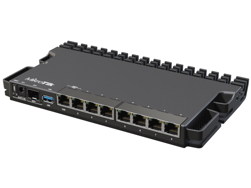 Mikrotik RB5009UG+S+IN - Desktop Router with 7 RJ45 gigabit, 1 RJ45 2.5 Gbps, 1 SFP+ 10 GB, RouterOS L5