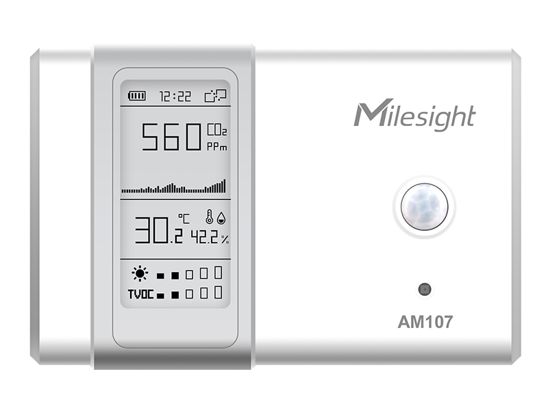 Milesight AM107-868M -  Sensor múltiple de ambiente interior (7 sensores en 1) LoraWan 868 MHz.