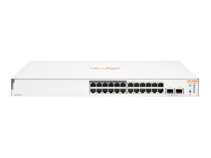 HPE Networking Instant On 1830-24G-2SFP-195W - Aruba 1830 PoE Switch 24 gigabit ports 2 SFP slots 195w