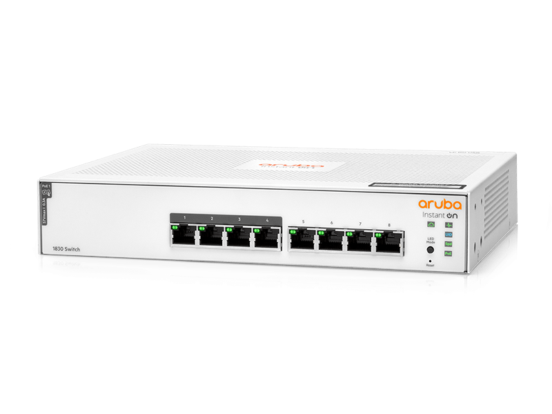 HPE Networking Instant On Switch Aruba 1830 - PoE, 8 puertos gigabit, 65W (JL811A)
