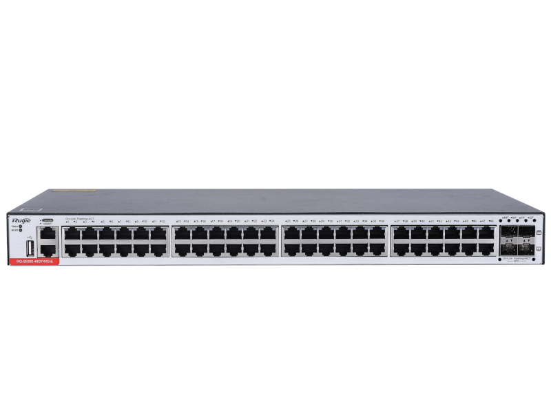 Ruijie RG-S5300-48GT4XS-E - Manageable 10 GB Layer 3 Switch with 48 RJ45 gigabit and 4 SFP+