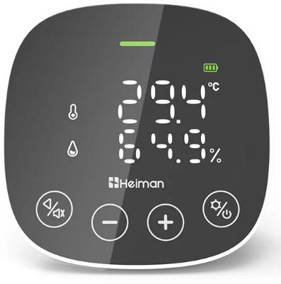 SmartLife HS3AQ-TY Monitor inteligente  de calidad del aire ZigBee 3.0 , detección de CO2, temperatura y humedad, y batería