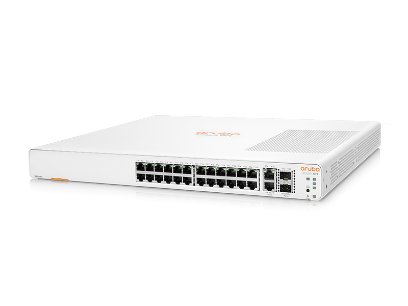 Aruba Switch Aruba Instant On 1960 24G 2XGT 2SFP+ (JL806A), A scalable solution for growing businesses with high bandwidth requirements. Stackable