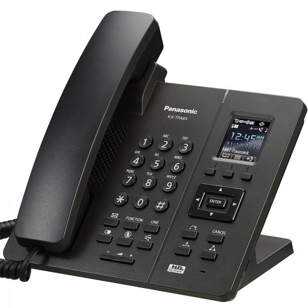 Panasonic KX-TPA65CEB - Teléfono IP sobremesa inalámbrico DECT, color negro - Reacondicionado