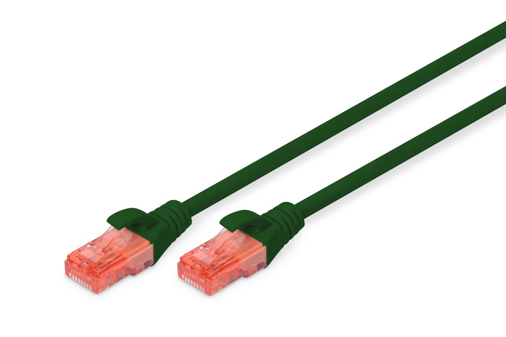 DIGITUS DK-1617-005/G Cable de conexión CAT 6 U-UTP, Cu, LSZH AWG 26/7, longitud 0,50 m, color verde