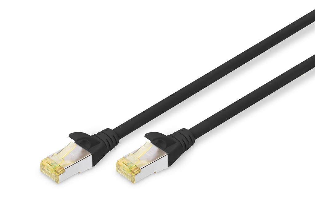 Cable de conexión Digitus CAT 6A S-FTP, Cu, LSZH AWG 26/7, longitud 0,25 m, color negro