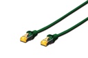 Digitus CAT 6A S-FTP patch cable, Cu, LSZH AWG 26/7, length 0.25 m, color green