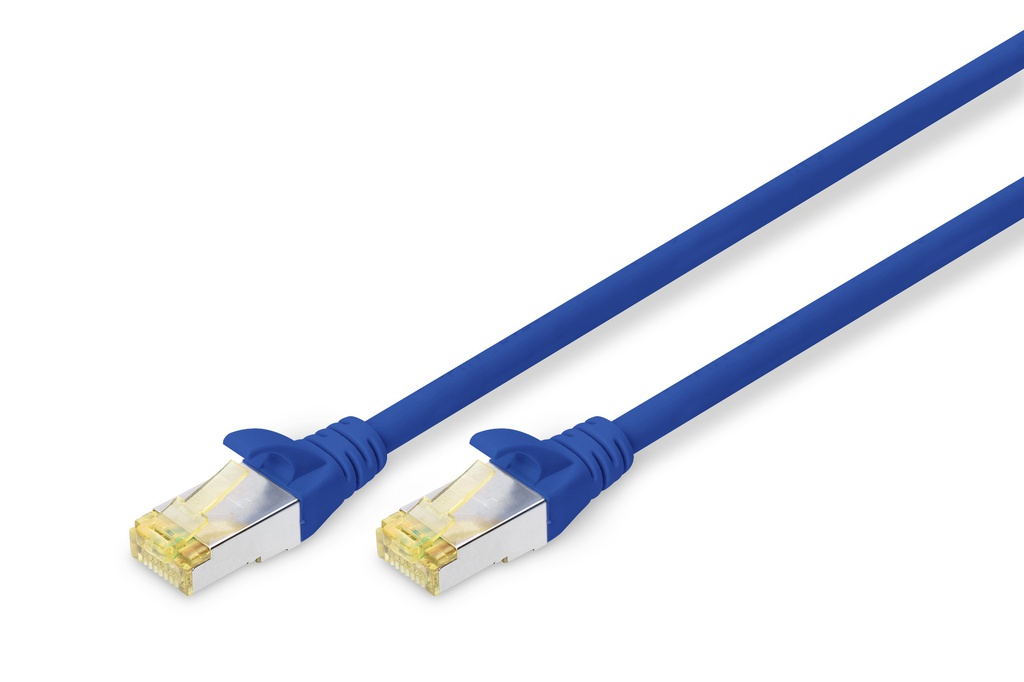 Digitus CAT 6A S-FTP cable de conexión, Cu, LSZH AWG 26/7, longitud 0,5 m, color azul
