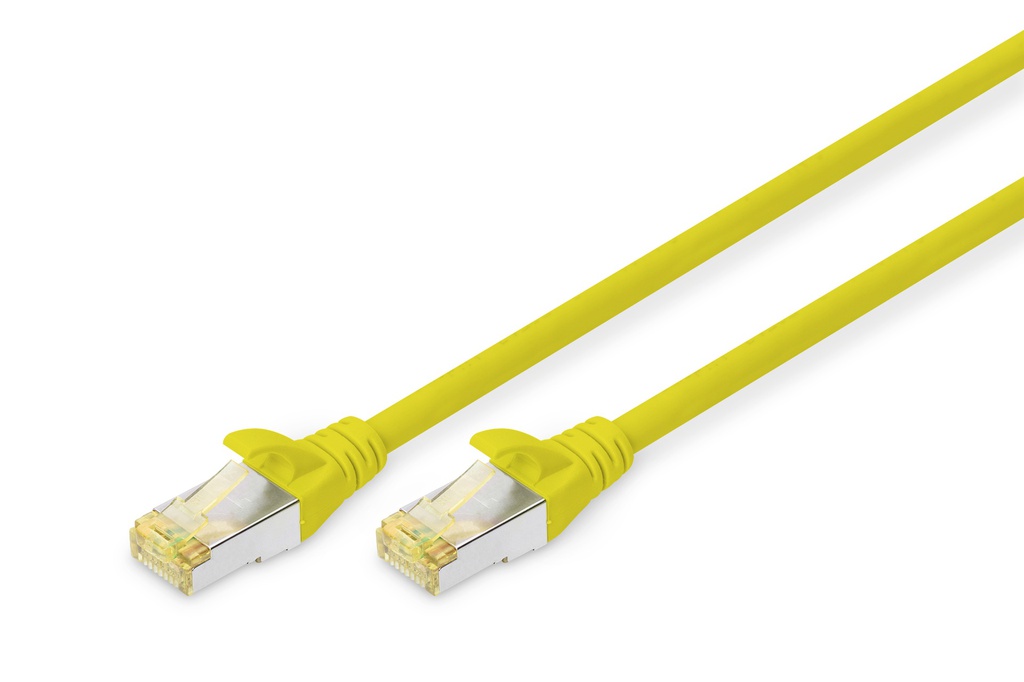 Digitus CAT 6A S-FTP cable de conexión, Cu, LSZH AWG 26/7, longitud 0,5 m, color amarillo