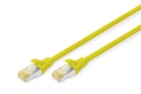 Digitus CAT 6A S-FTP patch cord, Cu, LSZH AWG 26/7, length 0.5 m, color yellow