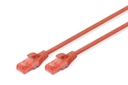 DIGITUS DK-1617-005/R Connecting cable CAT 6 U-UTP Cu, LSZHAWG 26/7, length 0.50 m, color red