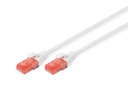 DIGITUS DK-1617-005/WH Cable de conexión CAT 6 U-UTP, Cu, LSZHAWG 26/7, longitud 0,50 m, color blanco