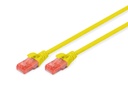 DIGITUS DK-1617-005/Y Connecting cable CAT 6 U-UTP, Cu, LSZHAWG 26/7, length 0.50 m, color yellow