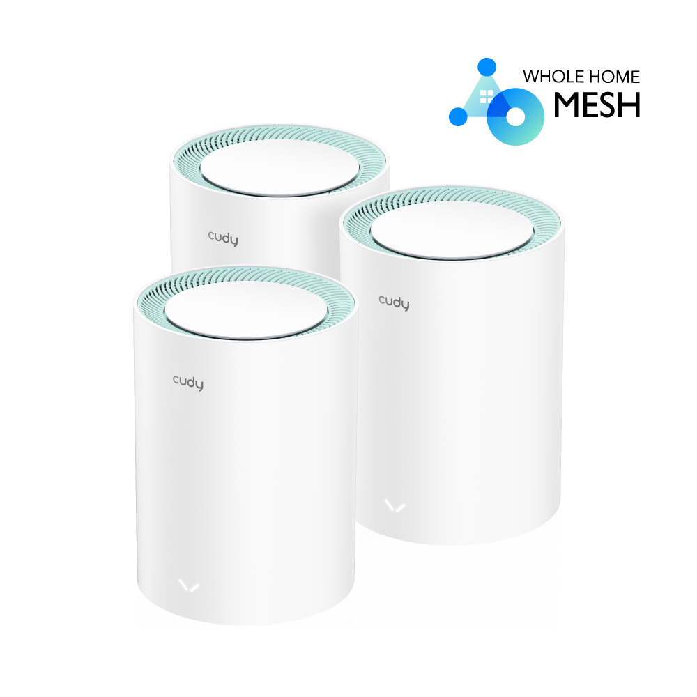 CUDY M1300 3 Pack - AC1200 Wi-Fi Mesh Solution 3-Pack