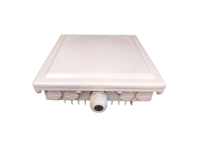 Sunparl SPD-REN Outdoor Aluminum Enclosure IP66 183x183x43 mm. 1 hole Ethernet and 4 holes N