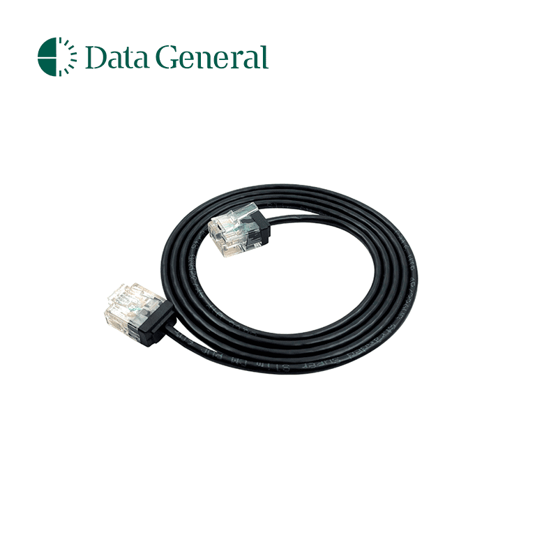 Data General DG-SLIM-CAT6-30-B - Latiguillo UTP Categoría 6 ultraslim conector corto 30 cm. Color negro