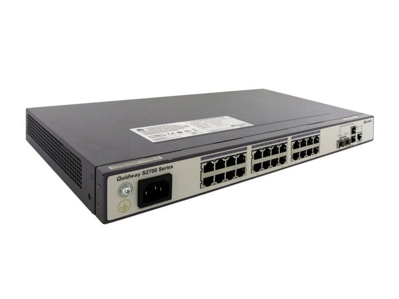 Huawei S2700-26TP-SI-AC - Switch No gestionable Mainframe 24 puertos Fast Ethernet RJ45, 2 puertosGE Combo