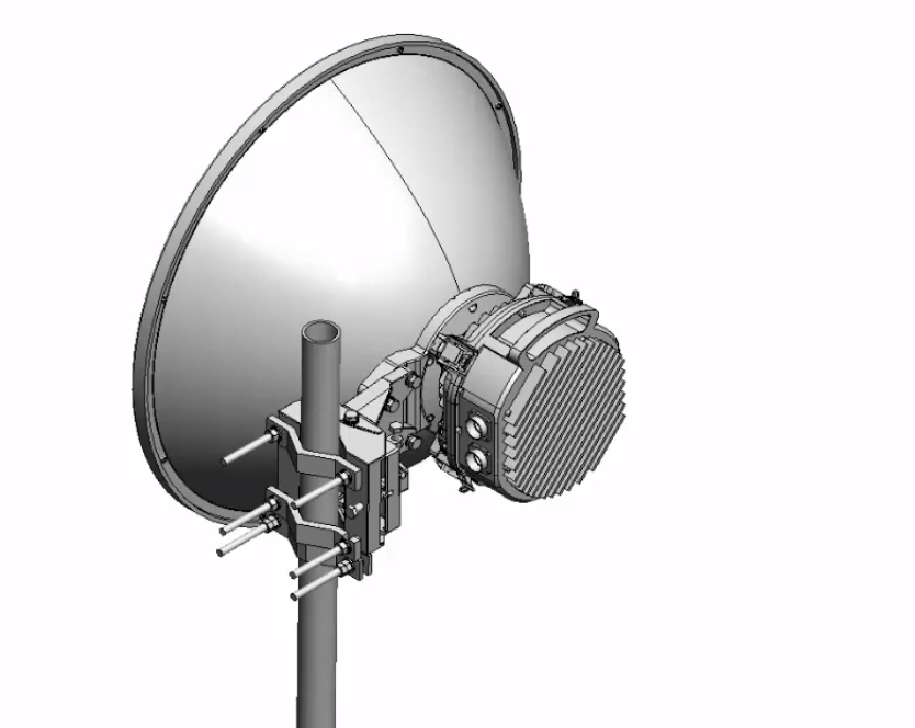 Microwave single-pol parabolic antenna,18 GHz,43.5 dBi,1.1 deg,0.6mt,w/bracket,b