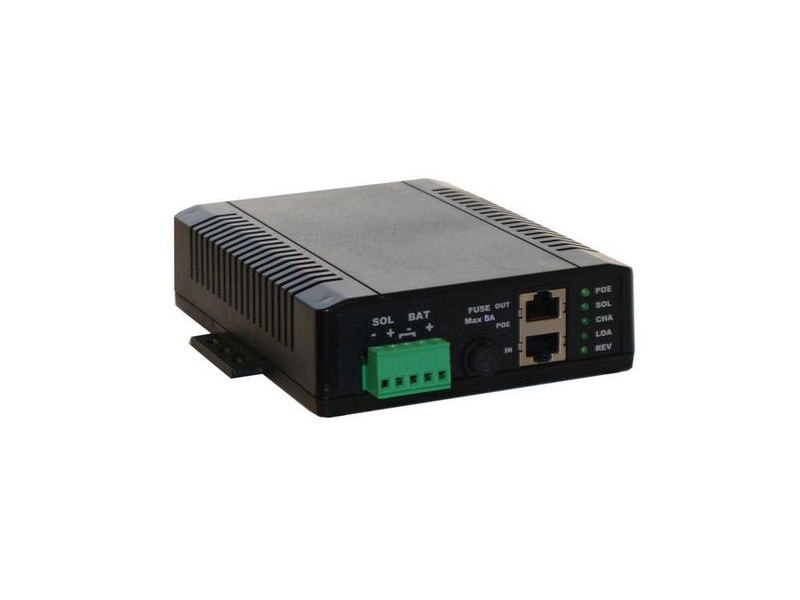 Tycon Power TP-SCPOE-1248 - Battery Charge Controller PoE/Solar 10A dual input, 12V IN; 48V 30W PoE OUT, 12V 1.5A Aux.