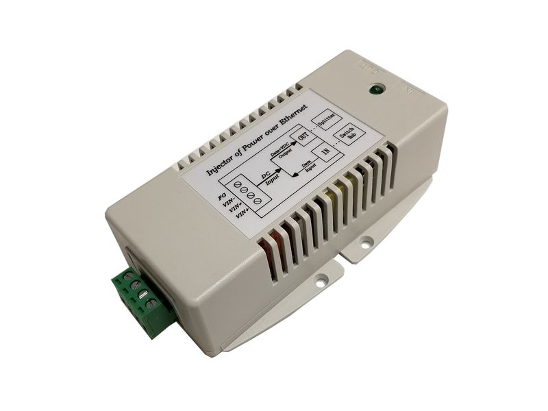 Tycon Power TP-DC-2448Dx2-HP - DC-DC converter and PoE+ injector, 2 RJ45 Gigabit output, 18-36VDC IN, 56VDC 21W OUT 