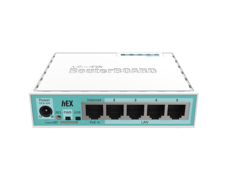 Mikrotik RB750Gr3 Desktop hEX Router 880MHz, 2 cores, 256MB RAM, 5 Gigabit LAN ports, RouterOS L4